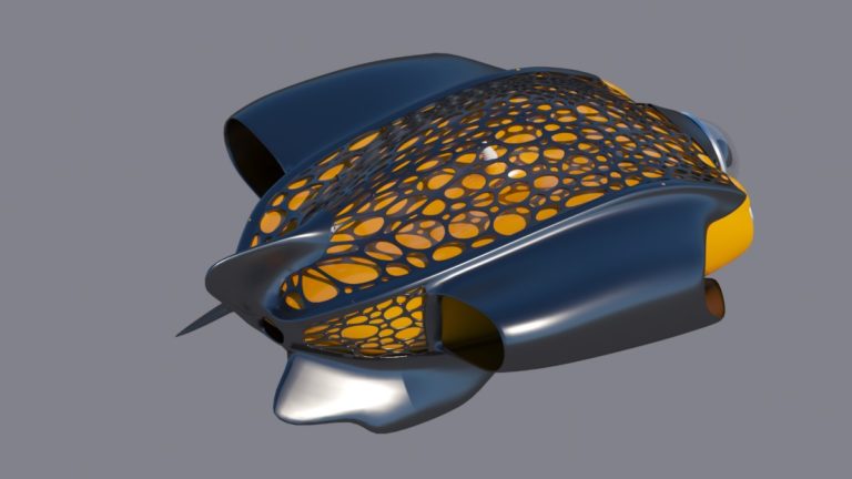 3D модель подводного дрона​, итоговый вариант 02