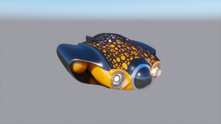3D модель подводного дрона​, итоговый вариант 01
