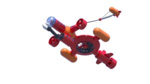 3D модель подводного дрона, второй вариант 01