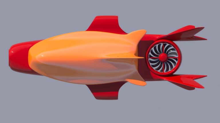 3D модель подводного дрона, итоговый вариант 02