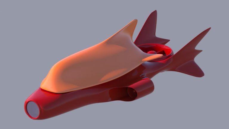 3D модель подводного дрона, итоговый вариант 01
