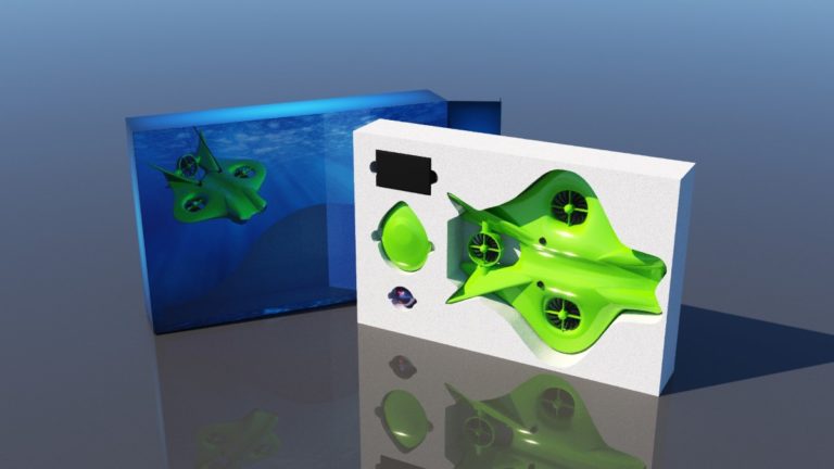Дизайн упаковки подводного дрона, третий вариант 01