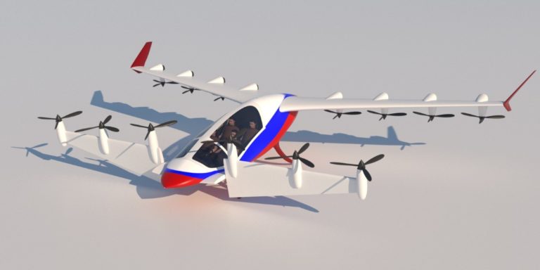 3D модель самолета с вертикальным взлетом и посадкой 10