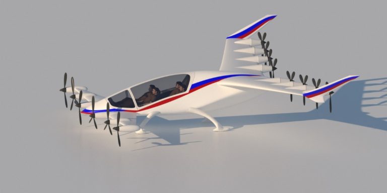 3D модель самолета с вертикальным взлетом и посадкой 07