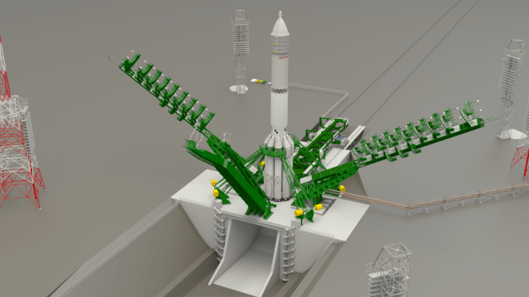 3D модель стартового стола ракеты