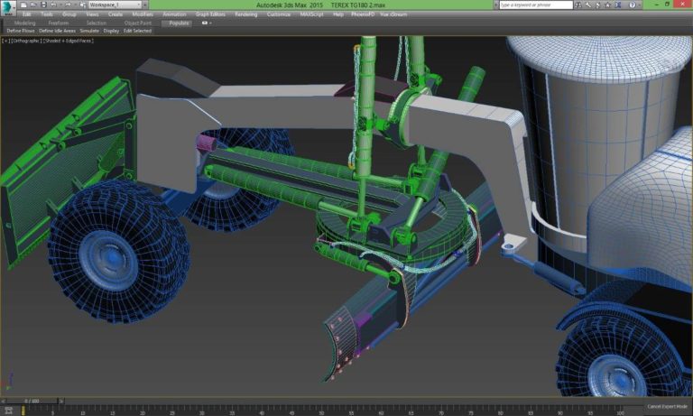 процесс 3D моделирования грейдера 04