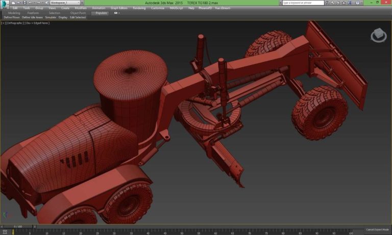 процесс 3D моделирования грейдера 02