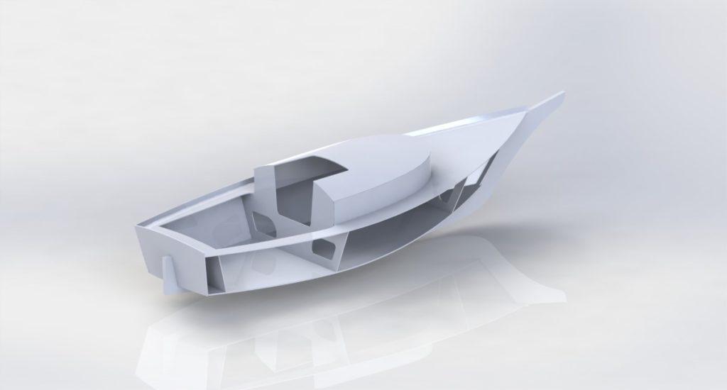 3D CAD модель лодка