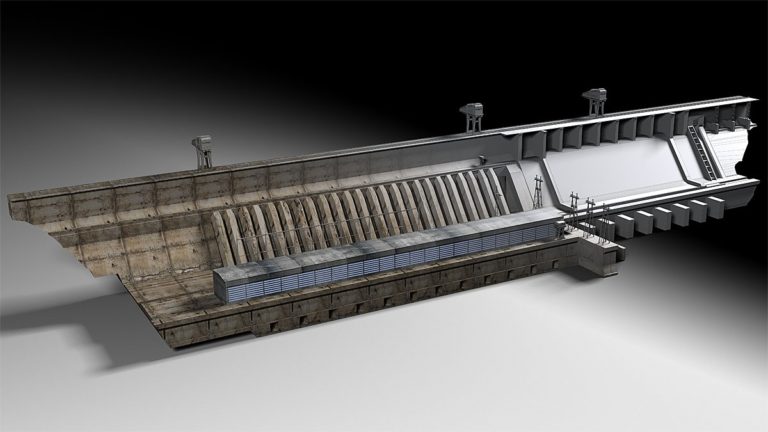 3D модель Красноярской ГЭС 01
