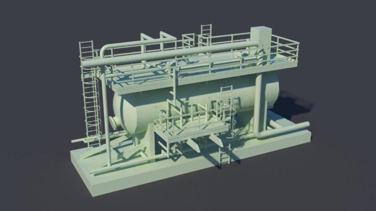3D модель нефтяное оборудование 02