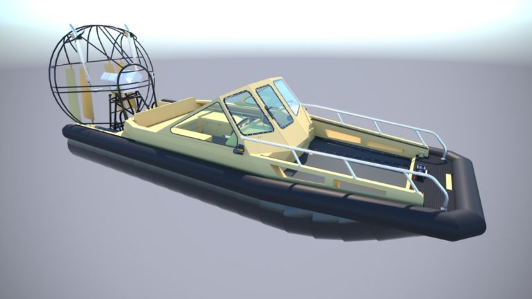 3D модель аэролодки 02