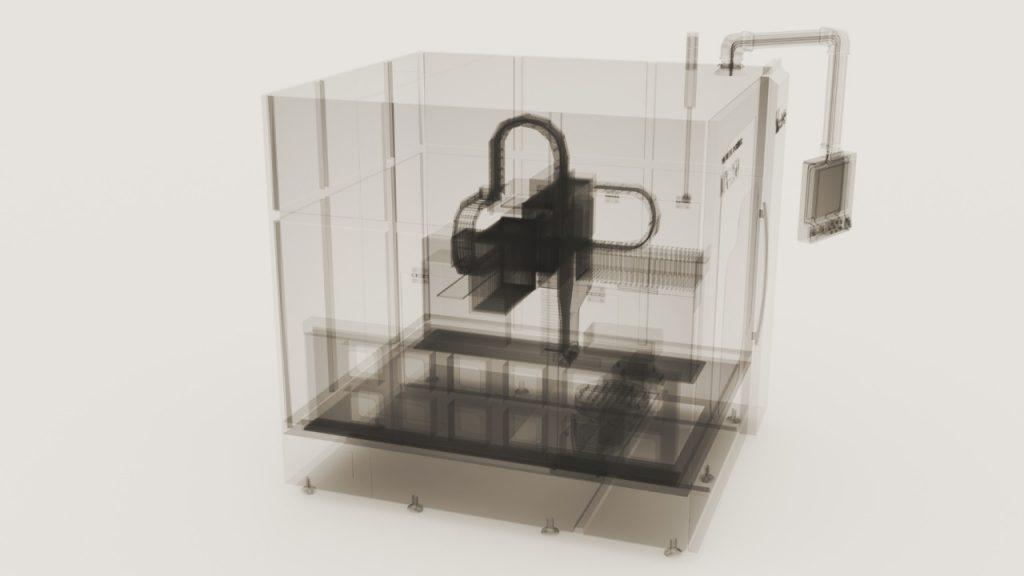 3D модель промышленного принтера рентгеновский вид 03
