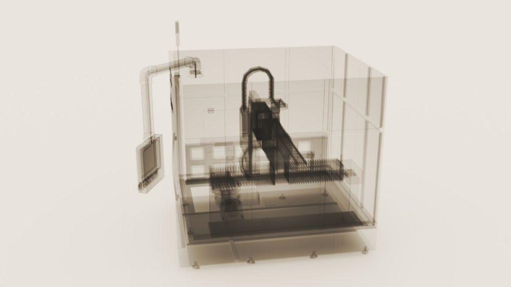 3D модель промышленного принтера рентгеновский вид 04