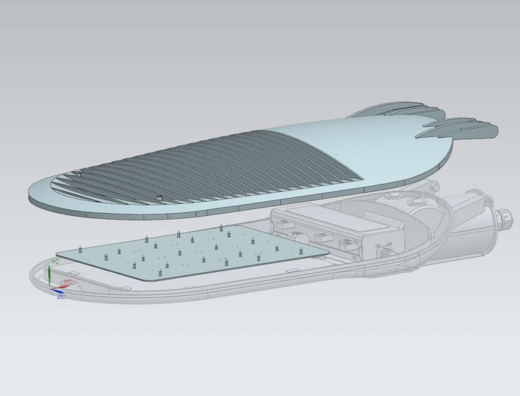 3D CAD модель уличный фонарь 02