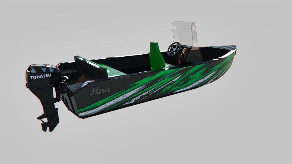 Дизайн цветовой лодки из ПНД​ 09