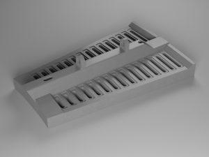 3D модель футеровки для мельницы​ 01