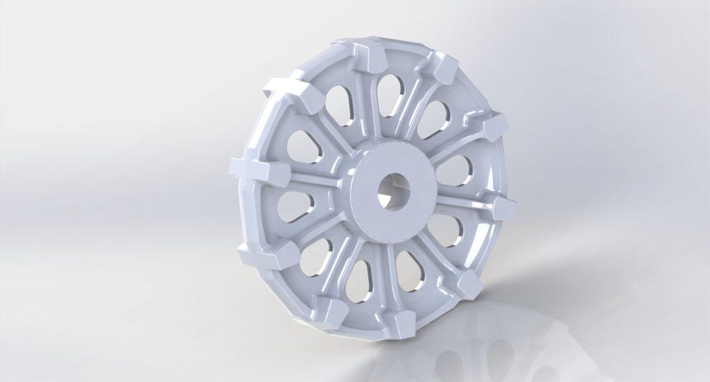3D модель колеса экскаватора 02